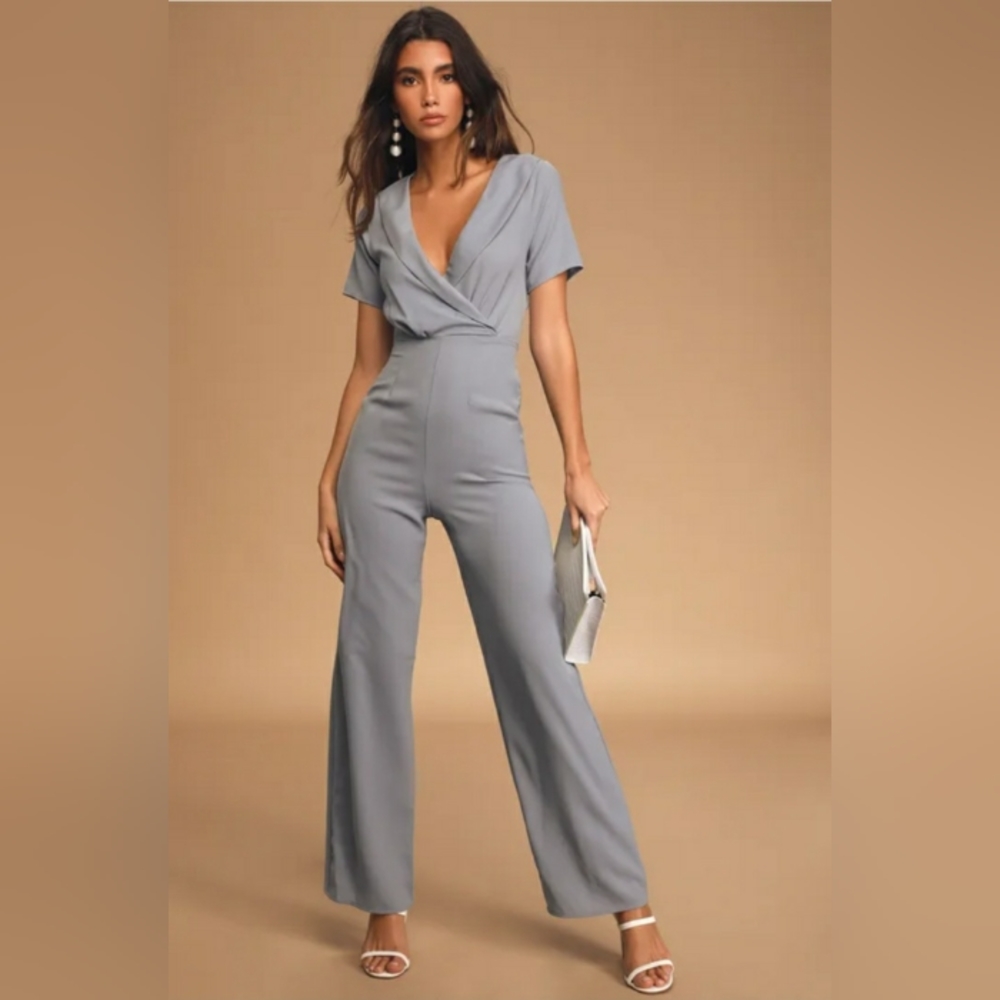 Lulu's women jumpsuit in gray size M